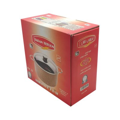قابلمه درب پیرکس تفلون تابان سایز 30
